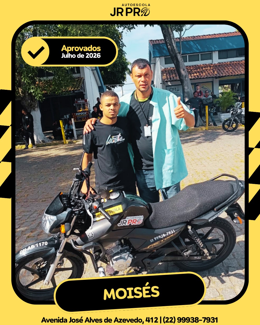 Foto de Moisés na Autoescola JR PRO