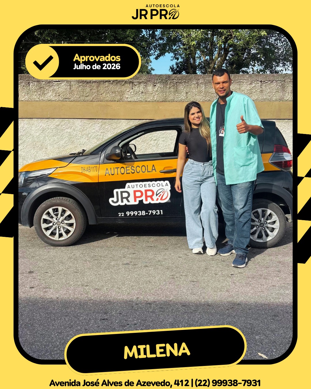 Foto de Milena na Autoescola JR PRO