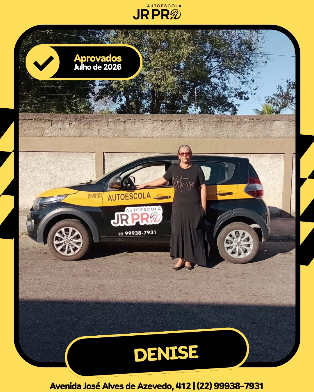 Foto de Denise na Autoescola JR PRO
